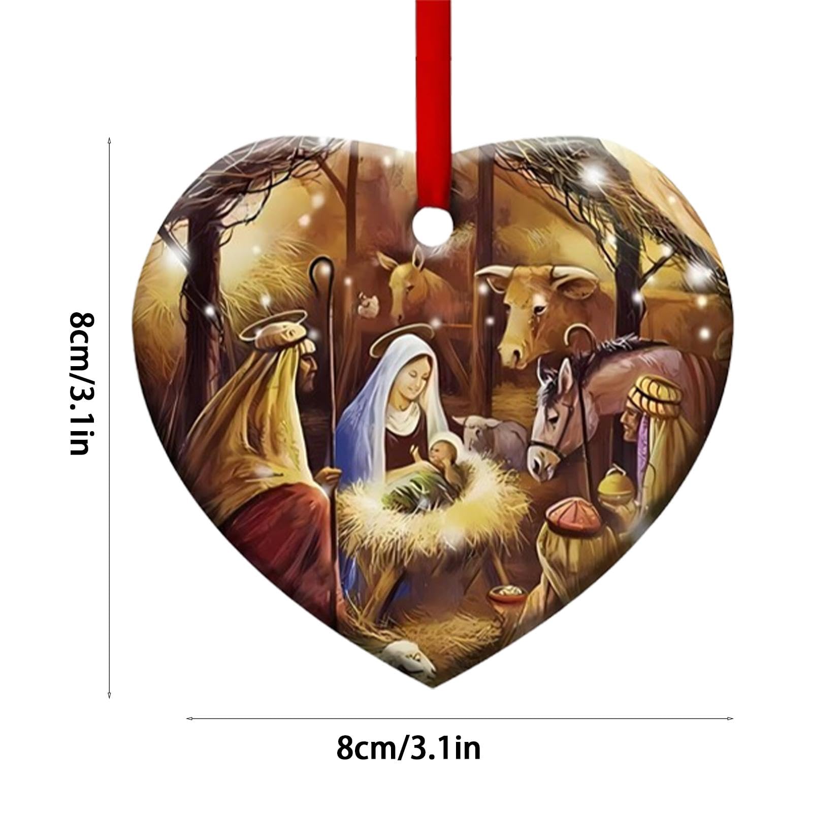 Amazon.co.jp: クリスマスツリー用キリスト降誕オーナメント、2D